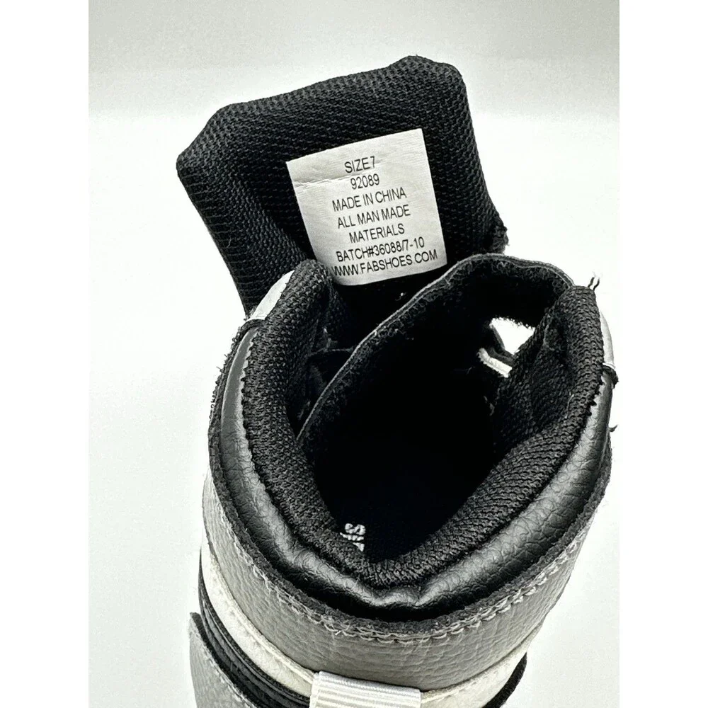 Max Casuals Toddler Kids Size 7 High Top Sneakers Black White Gray Panda